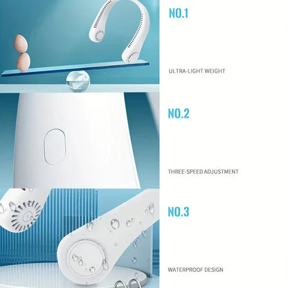 Portable Rechargeable Neck Fan USB